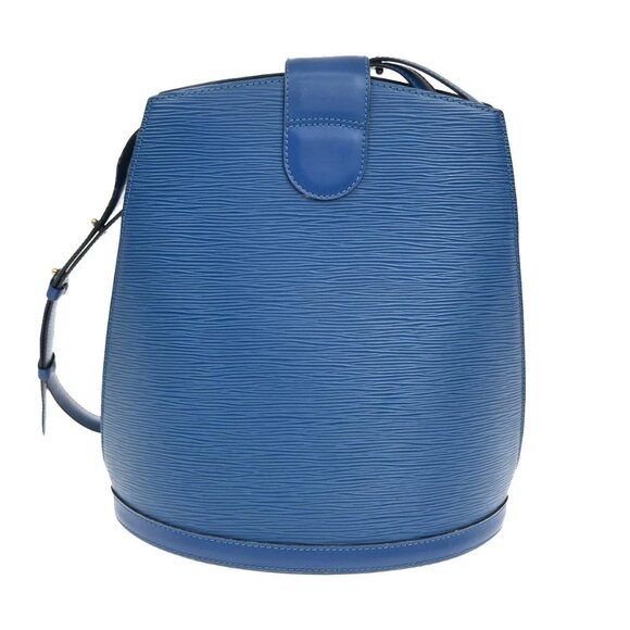 LOUIS VUITTON LV Logo Cluny Shoulder Bag Epi Leather Blue France M52255 85EF306 - Picture 3 of 15